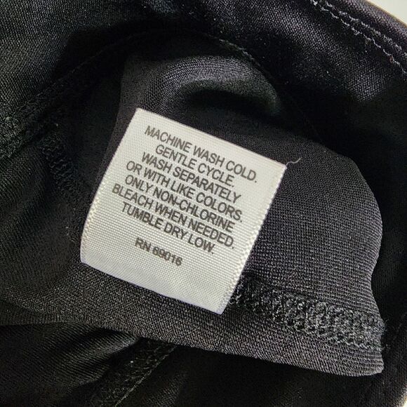 Exertek Womens Skorts Sz 3X Black Built In Shorts Pull On Drawstring Zip Pockets - Picture 9 of 9